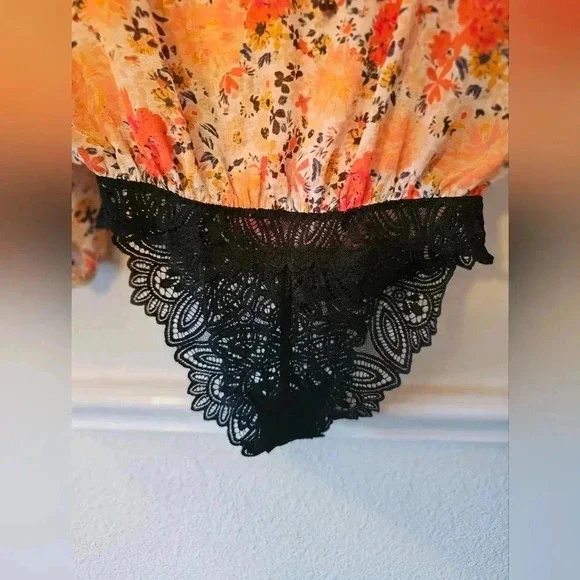 Intimately Free People Bodysuit Top Women’s Size XS Floral ~ Say It To Me - Picture 5 of 12